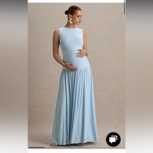 Club L London Light Blue Maxi Dress
